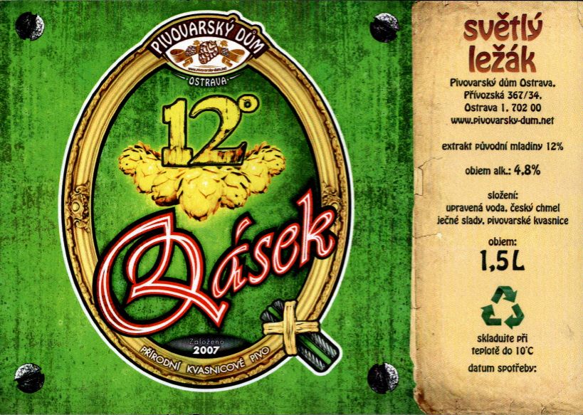 12° Qásek světlý ležák (1,5L) (Qásek-Ostrava) (S)
