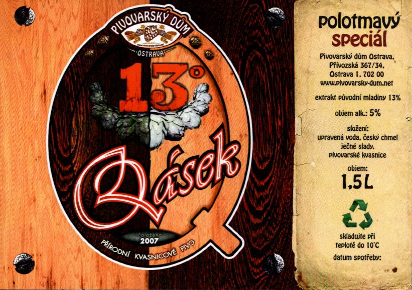 13° Qásek polotmavý speciál (1,5L) (Qásek-Ostrava) (S)
