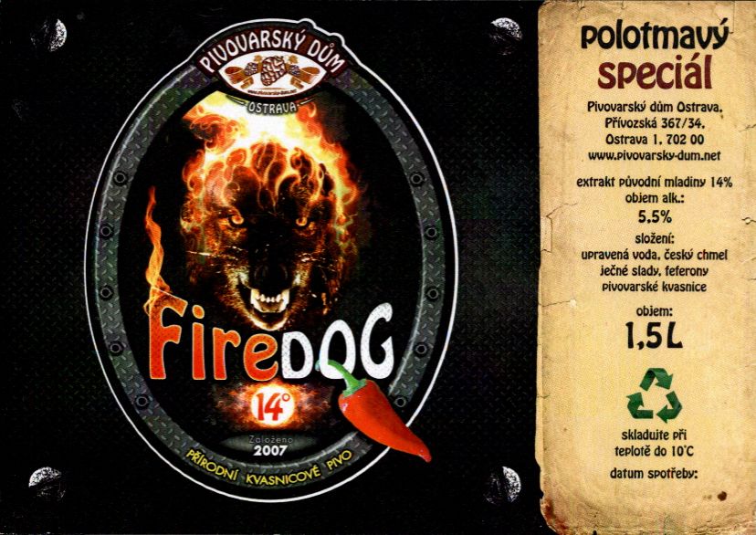 14° FireDOG polotmavý speciál (1,5L) (Qásek-Ostrava) (S)