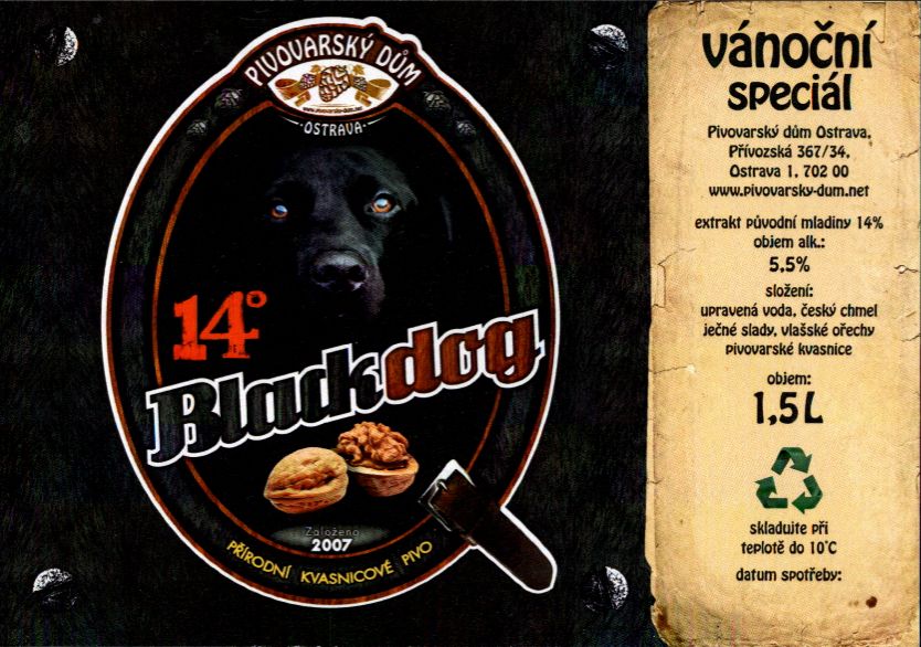 14° Blackdog vánoční speciál (1,5L) (Qásek-Ostrava) (S)
