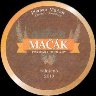 MAČÁK PIVOVAR HODOLANY založeno 2013 (PTMP-Km-a) -