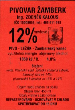 12% PIVO - LEŽÁK - Žamberecký kanec (0,45L) 