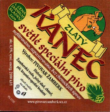 ZLATÝ KANEC světlé speciální pivo č.2
