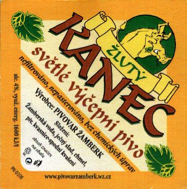 ŽLUTÝ KANEC č.1 světlé výčepní pivo 