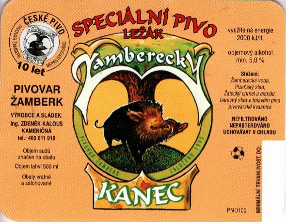 SPECIÁLNÍ PIVO LEŽÁK Žamberecký KANEC (0,5L)