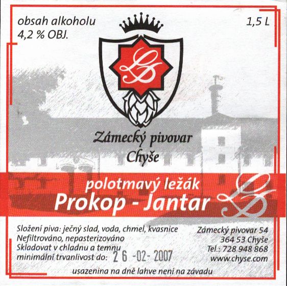 Prokop - Jantar polotmavý ležák (1,5L) 