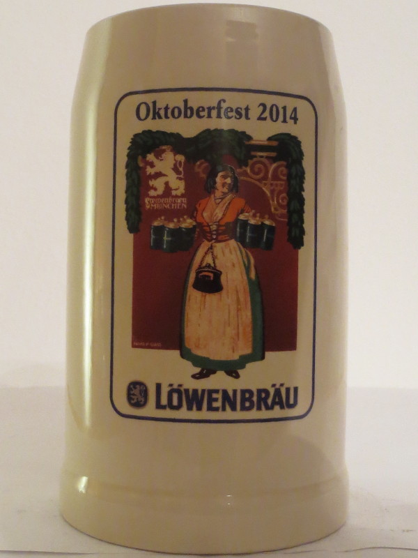 Oktoberfest 2014 LÖWENBRÄU (0,5L) keramický korbel