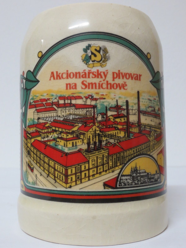 Akcionářský pivovar na Smíchově (0,5L) keramický korbel