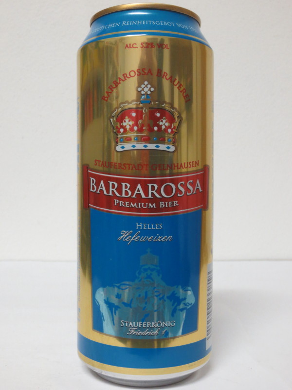 BARBAROSSA PREMIUM BIER HELLES Hefeweizen (50cl) (B/O) Nr.1 