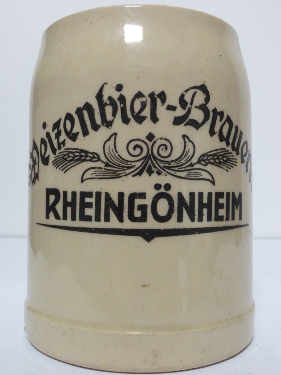 Weizenbier-Brauerei RHEINGÖNHEIM (0,5L) keramický korbel 