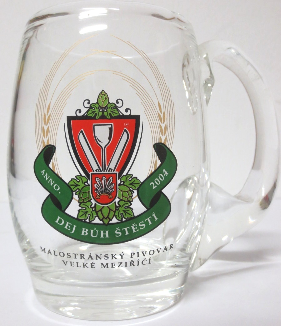 MALOSTRANSKÝ PIVOVAR VELKÉ MEZIŘÍČÍ DEJ BŮH ŠTĚSTÍ ANNO. 2004 (0,5L) krýgl barevný
