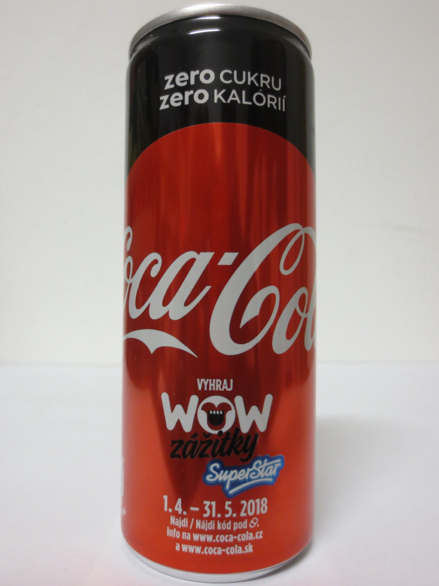 Coca Cola ZERO VYHRAJ WOW zážitky Super Star 1.4.-31.5.2018 from CZECH REPUBLIC (25cl) (B/O)