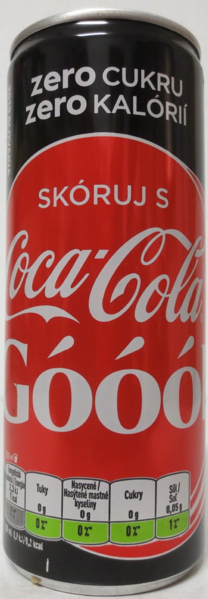 Coca Cola Góóól zero cukkru zero kalorií from CZECH REPUBLIC (25cl) (B/O)