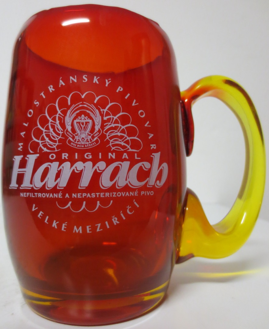 MALOSTRÁNSKÝ PIVOVAR ORIGINAL Harrach VELKÉ MEZIŘÍČÍ (0,5L) krýgl ručně foukaný č.2