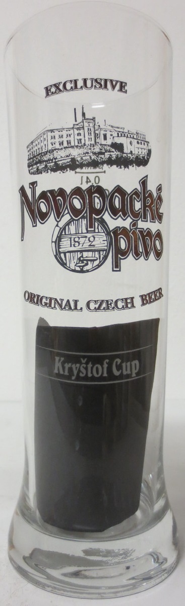 Novopacké pivo EXCLUSIVE ORIGINAL CZECH BEER Kryštof cup (0,4L) štuc vysoký