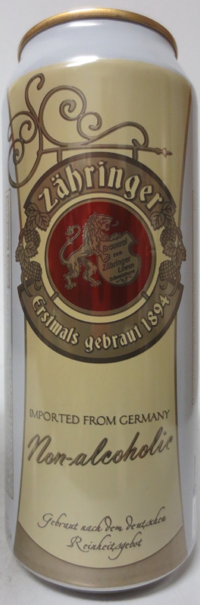 zähringer IMPORTED FROM GERMANY Non-alkoholic (50cl) (B/O) Nr.1
