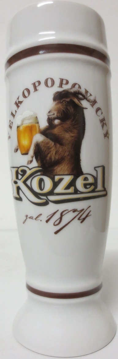 VELKOPOPOVICKÝ Kozel zal. 1874 (0,5L) keramický korbel
