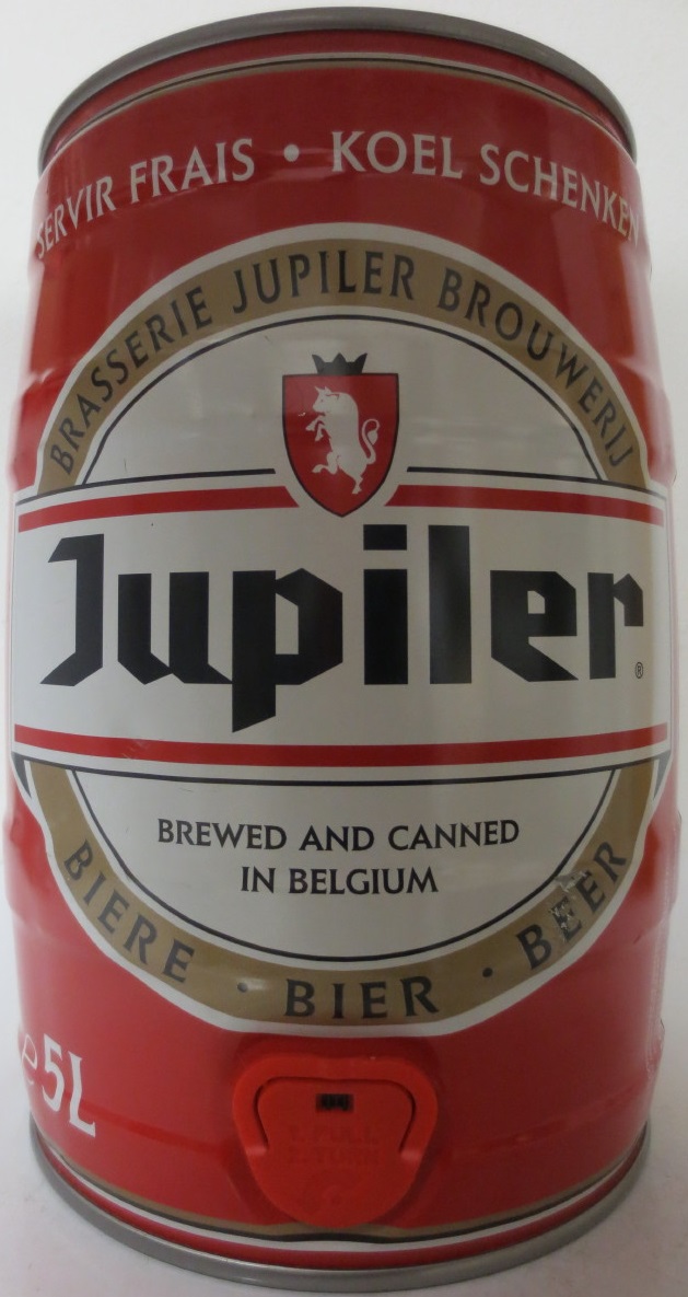 Jupiler BREWED AND CANNED IN BELGIUM Nr.2