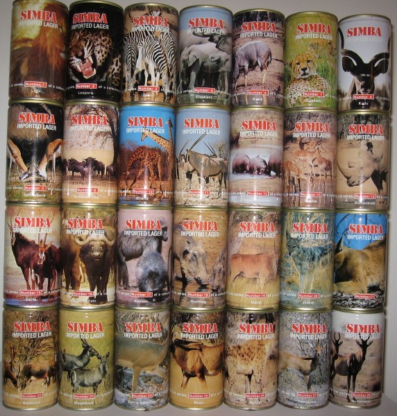 SWAZILAND SIMBA (28 cans set) from Swaziland (34cl) (B/O)