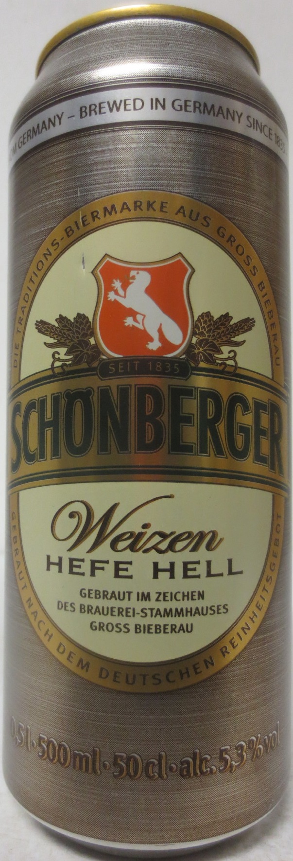 SCHÖNBERGER Weizen HEFFE HELL (50cl) 