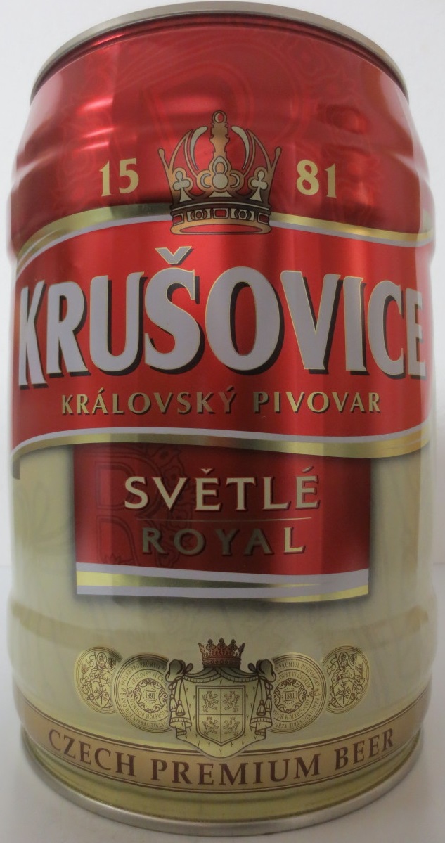 KRUŠOVICE KRÁLOVSKÝ PIVOVAR SVĚTLÉ ROYAL CZECH PREMIUM BEER č.1
