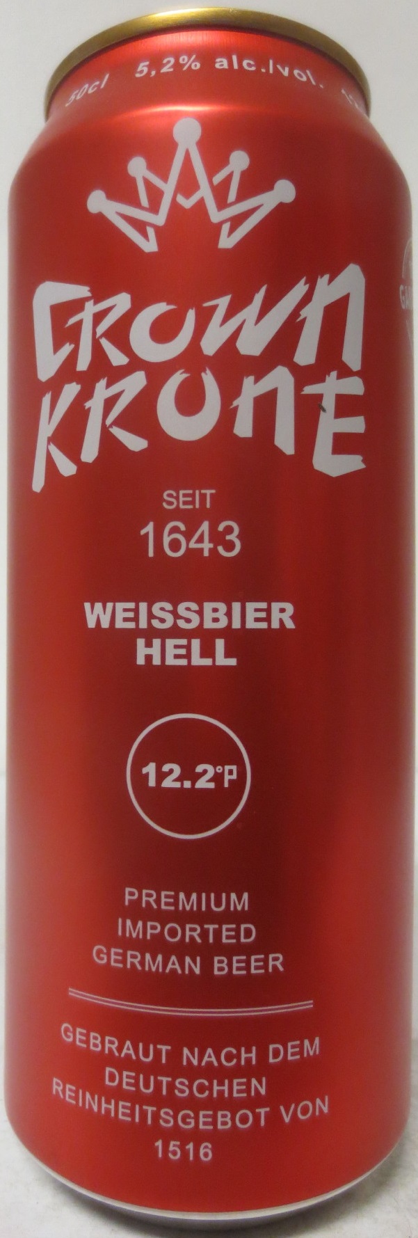 CROWN KRONE WEISSBIER HELL (50cl) 