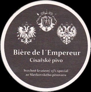 SLAVKOVSKÝ PIVOVAR Biere de l´Empereur Císařské pivo (PTMP-Km-ab) -