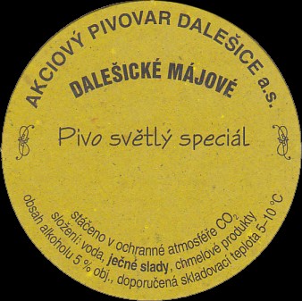 DALEŠICKÉ MÁJOVÉ Pivo světlý speciál (PTMP-Km-ab)