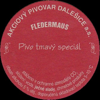 FLEDERMAUS Pivo tmavý speciál (PTMP-Km-ab)