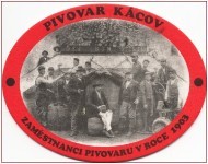 PIVOVAR KÁCOV ZAMĚSTNANCI PIVOVARU V ROCE 1903 (červený) (PTMP-S-ab) -