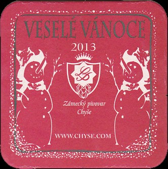 VESELÉ VÁNOCE 2012 Zámecký pivovar Chýše (červený) (PTMP-Č-a) -