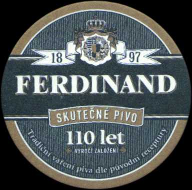 Ferdinand SKUTEČNÉ PIVO Tradiční vaření piva dle původní receptury 110 let VÝROČÍ ZALOŽENÍ (zelený) (PTVP-K-a) 