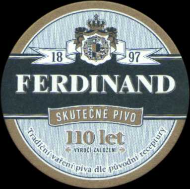 Ferdinand SKUTEČNÉ PIVO Tradiční vaření piva dle původní receptury 110 let VÝROČÍ ZALOŽENÍ (bílý) (PTVP-K-a) 