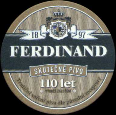 Ferdinand SKUTEČNÉ PIVO Tradiční vaření piva dle původní receptury 110 let VÝROČÍ ZALOŽENÍ (hnědý) (PTVP-K-a) 