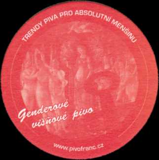 Genderové višňové pivo www.pivofranc.cz (PTMP-Km-a) -