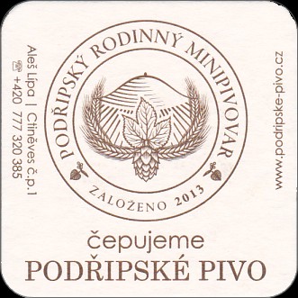 PODŘIPSKÝ RODINNÝ PIVOVAR čepujeme PODŘIPSKÉ PIVO (PTMP-Č-a) 
