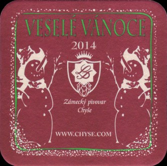 VESELÉ VÁNOCE 2014 Zámecký pivovar Chýše (červený) (PTMP-Č-a)