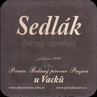Sedlák černý speciál Pivnice Rodinný pivovar Penzion u Vacků (PTMP-Č-a) 