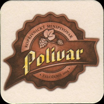 KOPŘIVNICKÝ MINIPIVOVAR Polivar ZALOŽENO 2014 č.1-tmavší (PTMP-Č-a)