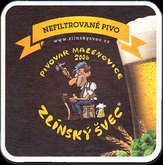 PIVOVAR MALENOVICE ZLÍNSKÝ ŠVEC NEFILTROVANÉ PIVO (černý) (PTMP-Č-a) 