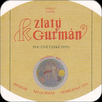 zlatý Gurmán pšeničný Gurmán POCTIVÉ ČESKÉ PIVO (PTMP-Č-ab) 