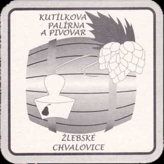 KUTÍLKOVA PALÍRNA A PIVOVAR ŽLEBSKÉ CHVALOVICE (s listem-šedý okraj) (PTMP-Č-a)