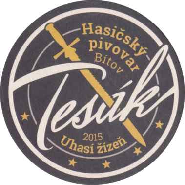 Tesák Hasičský pivovar Bítov 2015 Uhas žízeň (PTMP-K-a)