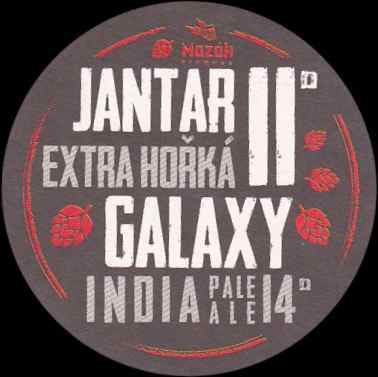 Mazák PIVOVAR JANTAR 11° EXTRA HOŘKÁ GALAXY INDIA PALE ALE 14° (šedá) (PTMP-K-ab)