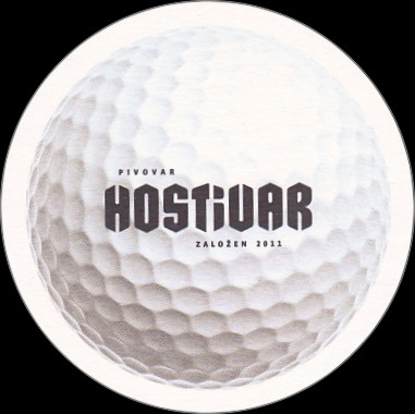 PIVOVAR HOSTIVAR ZALOŽEN 2011 (golfový míček) (PTMP-K-a) - 107mm
