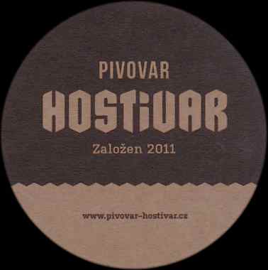 HOSTIVAR PIVOVAR ZALOŽEN 2011 WWW.PIVOVAR-HOSTIVAR.CZ (hnědá) (PTMP-K-a)