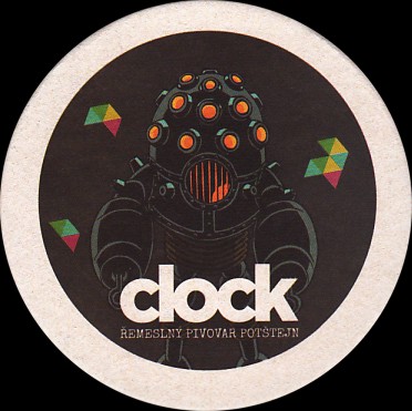 clock ŘEMESLNÝ PIVOVAR POTŠTEJN (černý) (PTMP-K-a)