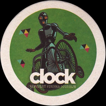 clock ŘEMESLNÝ PIVOVAR POTŠTEJN (zelený) (PTMP-K-a)