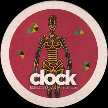clock ŘEMESLNÝ PIVOVAR POTŠTEJN (růžový) (PTMP-K-a)