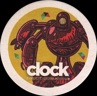 clock ŘEMESLNÝ PIVOVAR POTŠTEJN (žlutý č.1) (PTMP-K-a)